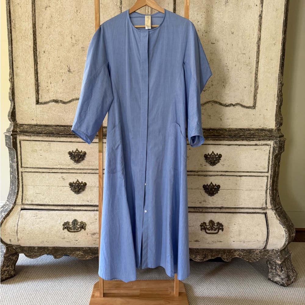 Zero + Maria Cornejo Blue Midi Dress